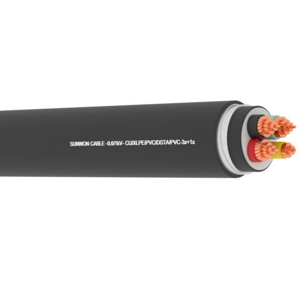 Cáp đồng ngầm hạ thế 4 lõi SUNWON- 0.6/1kV- CXSV 3x+1x