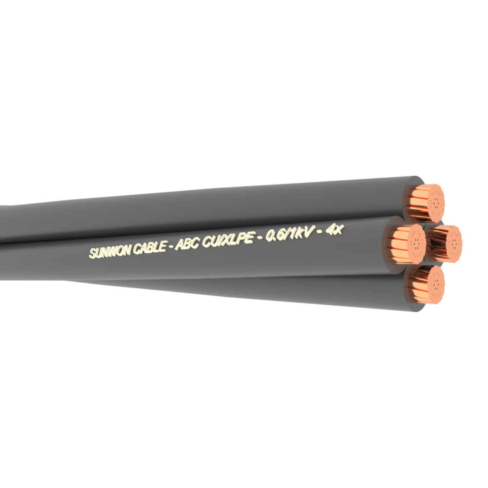Cáp đồng vặn xoắn hạ thế 4 lõi SUNWON- 0.6/1kV- ABC 4x 19 sợi
