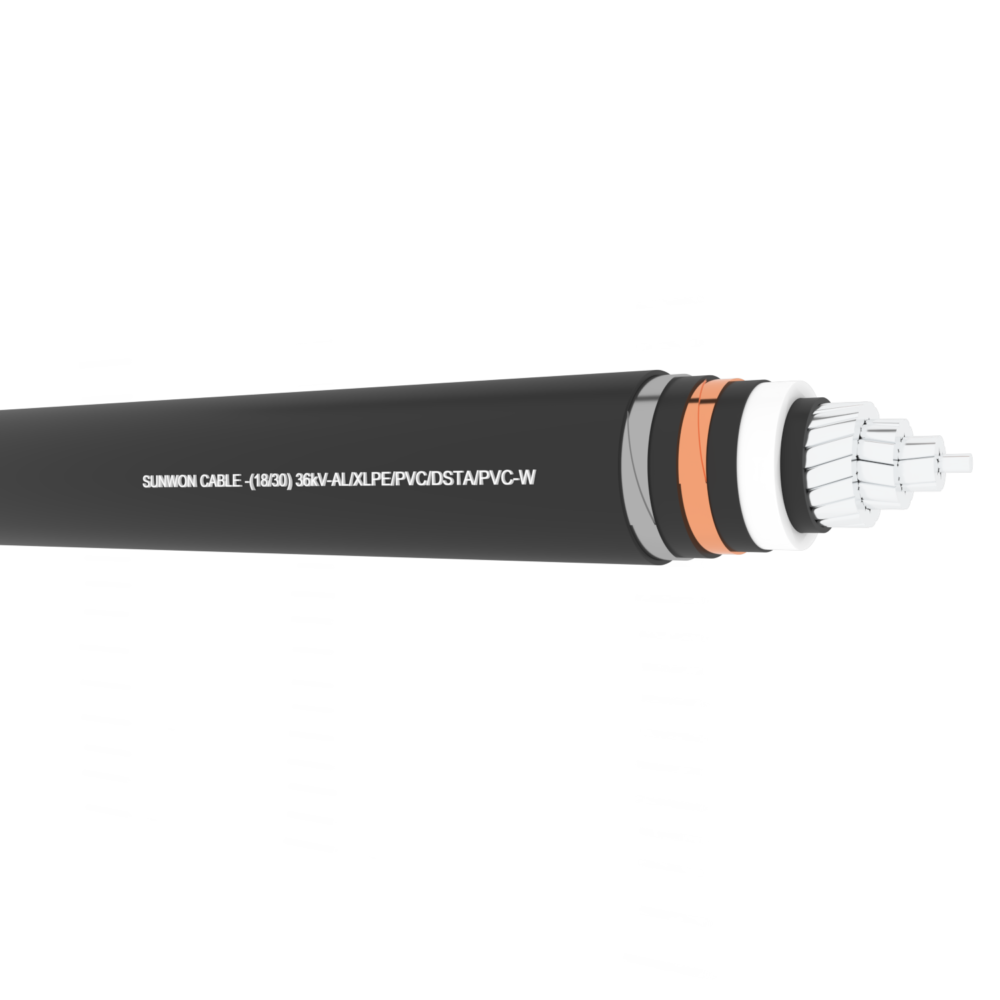 Cáp nhôm ngầm trung thế SUNWON- 18/30 (36) kV- AXSV 1x