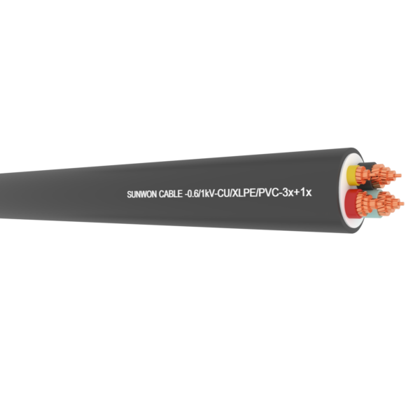 Cáp đồng hạ thế 4 lõi SUNWON- 0.6/1kV- CXV 3x+1x