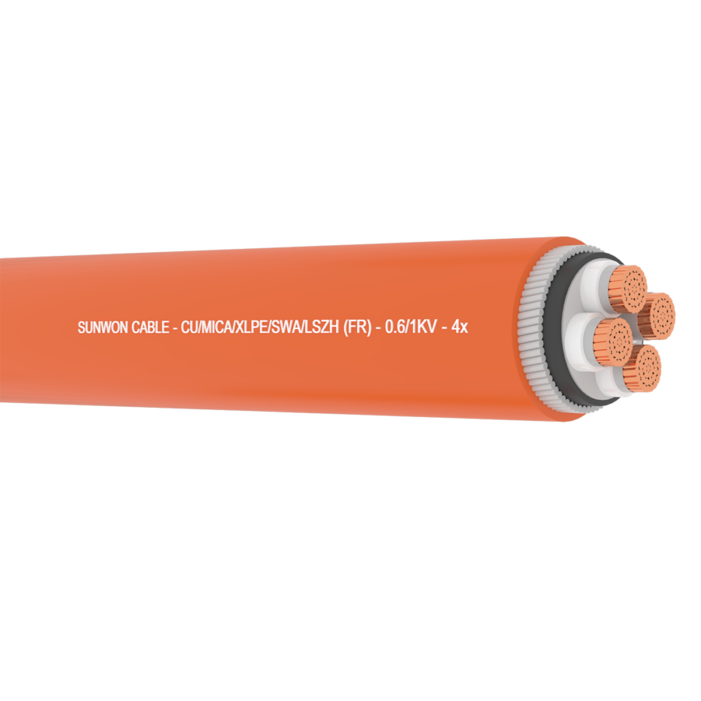 Cáp chống cháy, có giáp SUNWON - 0.61kV SWA (AWA) FR-PVC 4x 4