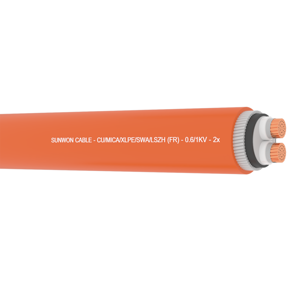 Cáp chống cháy, có giáp SUNWON - 0.61kV SWA(AWA) FR-PVC 2x 37 sợi