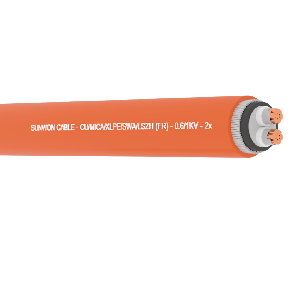 Cáp chống cháy, có giáp SUNWON - 0.61kV SWA(AWA) FR-PVC 2x 7 sợi