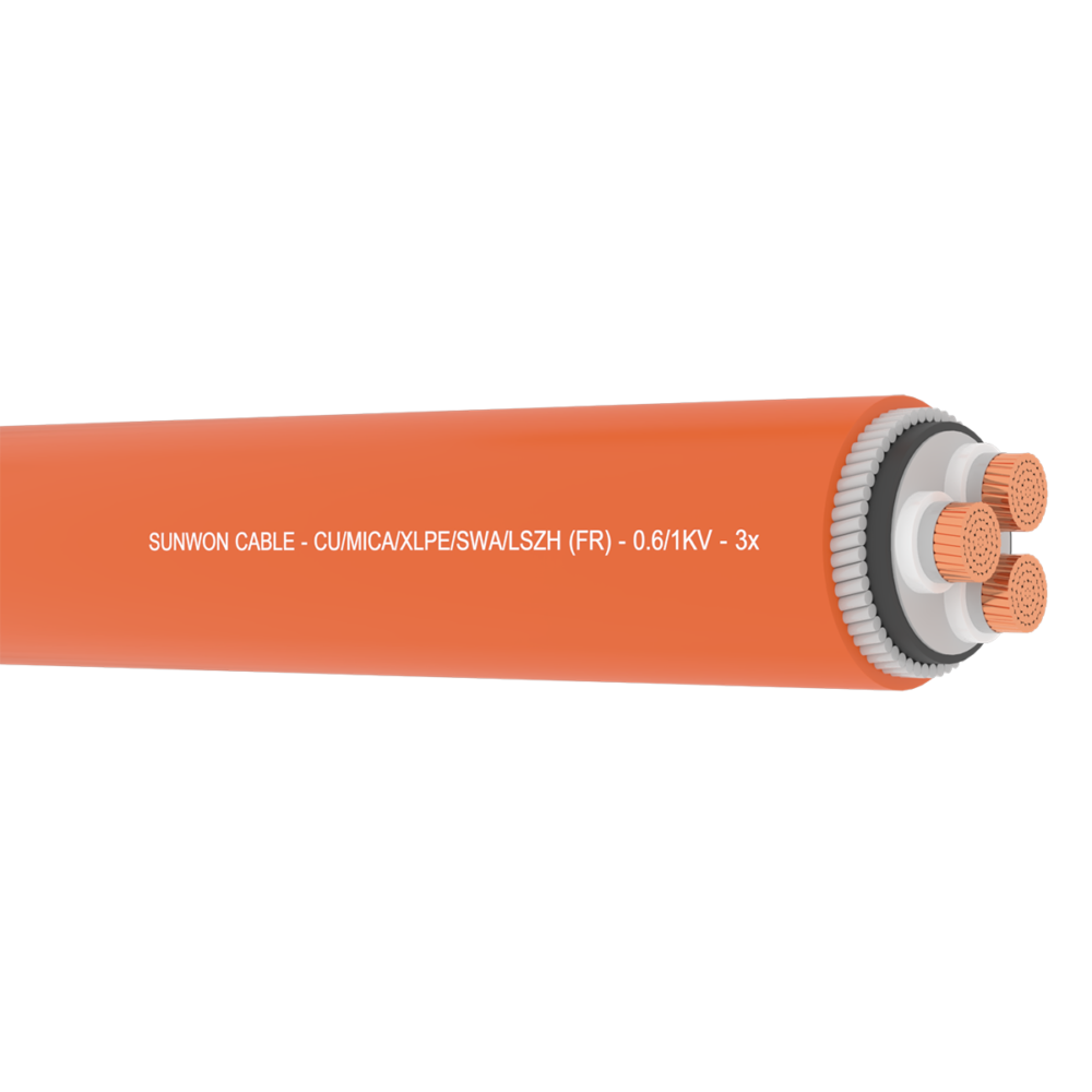 Cáp chống cháy, có giáp SUNWON - 0.61kV SWA(AWA) FR-PVC 3x 3