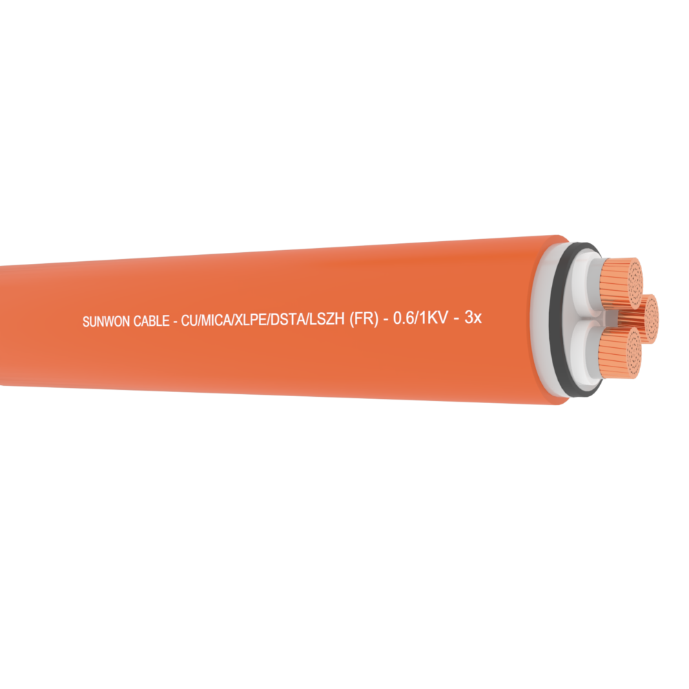 Cáp chống cháy, giáp băng thép SUNWON 0.61kV DSTAFR-PVC 3x 61 sợi (1)