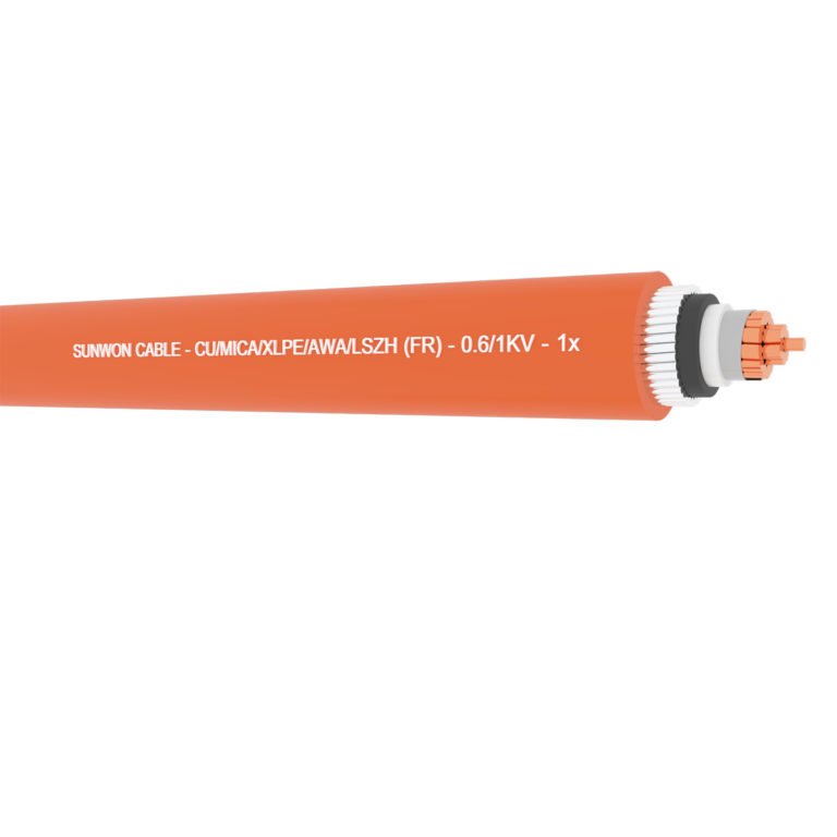 Cáp chống cháy, giáp nhôm SUNWON - 0.61kV AWA FR-PVC 1x 19 sợi