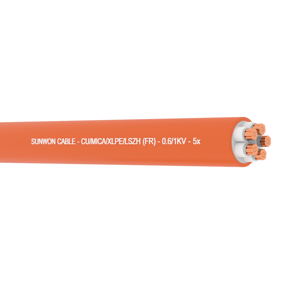 Cáp chống cháy, không giáp SUNWON - 0.61kV FR-PVC 5x 7 sợi