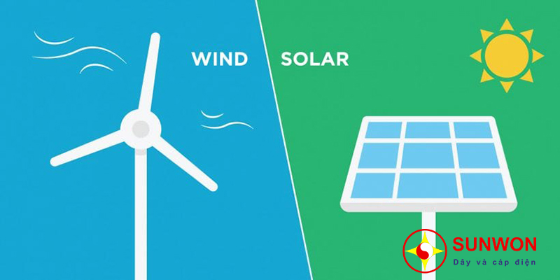 so sánh điện mặt trời và điện gió