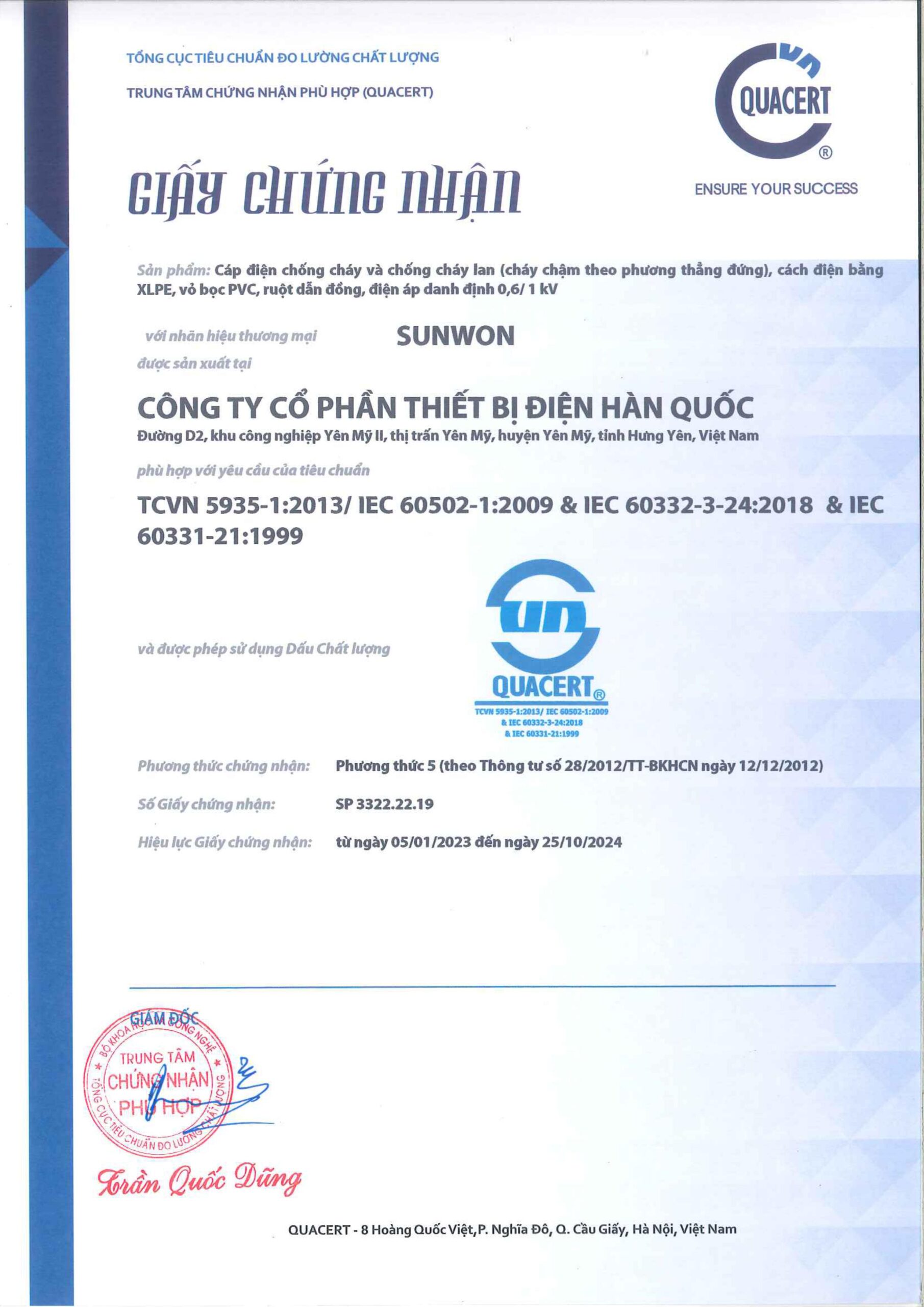 IEC60332 (CÁP CHỐNG CHÁY)