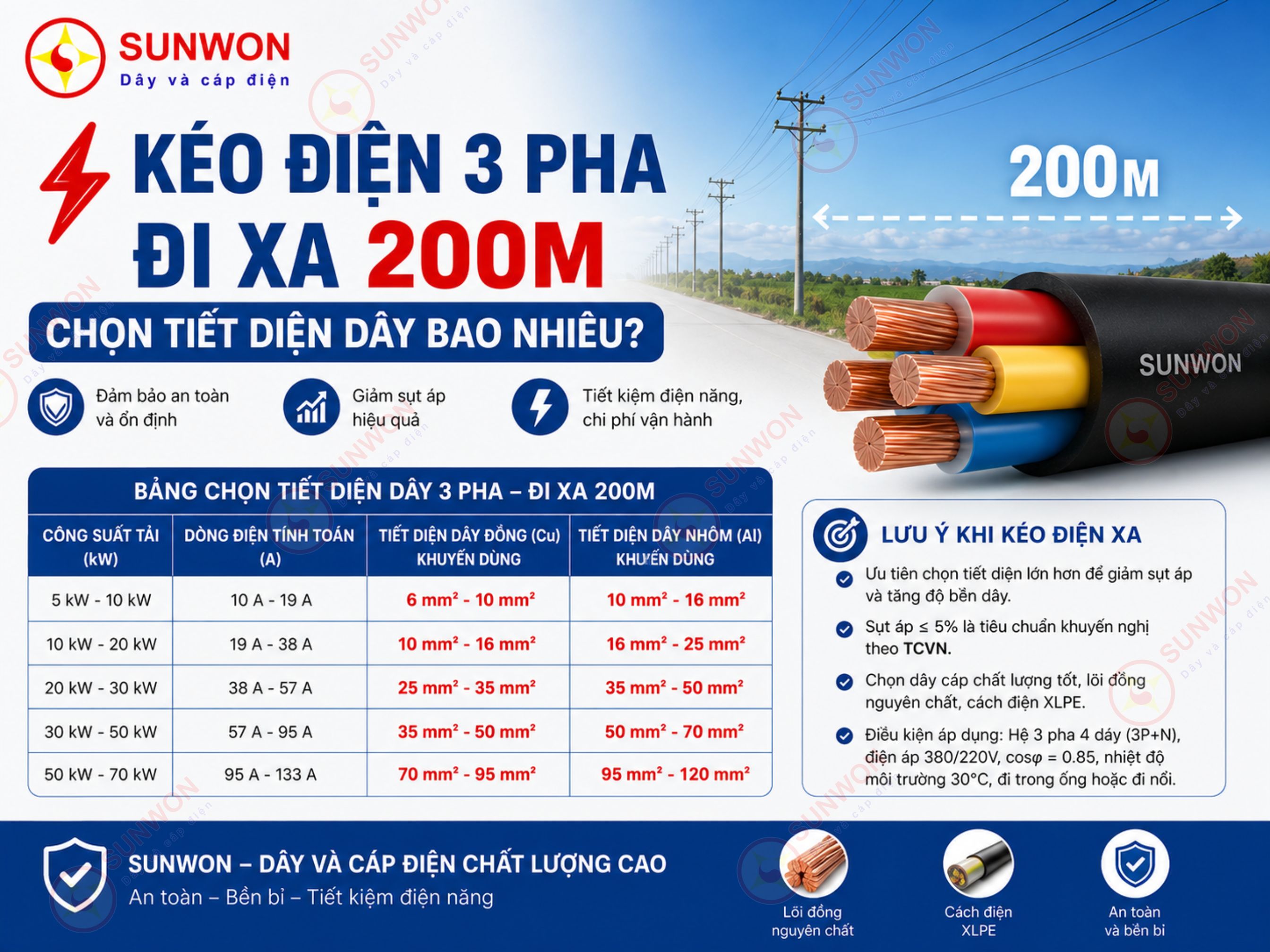 keo-dien-3-pha-di-xa-200m-chon-tiet-dien-bao-nhieu
